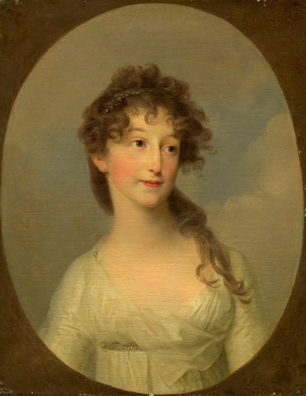 Möjligen Franciska Krasinska, hertiginna av Kurland, ca. 1790. av Angelica Kauffman
