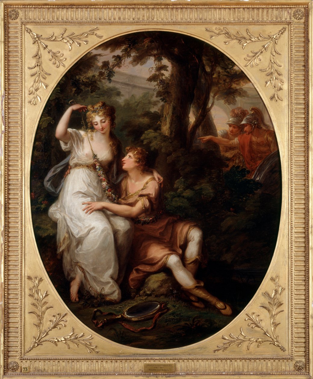 Rinaldo och Armida (olja på duk) av Angelica Kauffman
