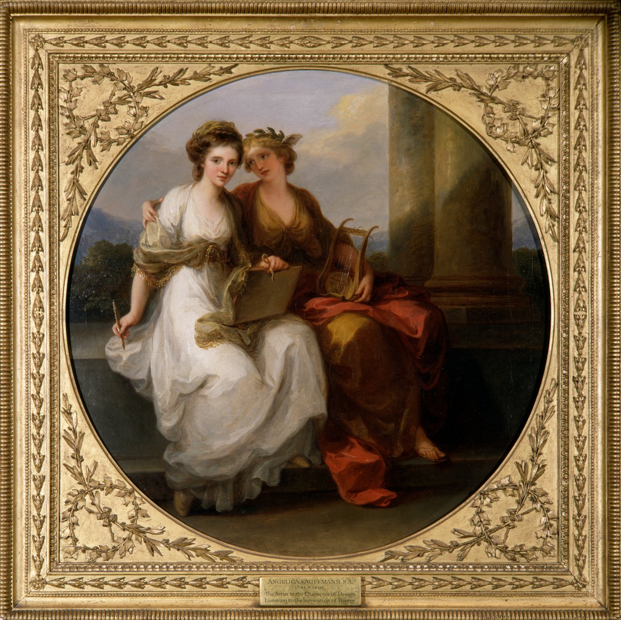 The Artist in the Character of Design (olja på duk) av Angelica Kauffman