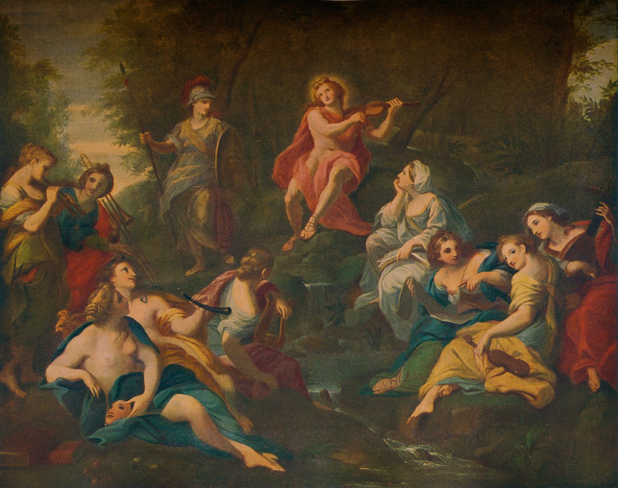 Apollon och muserna, 1772 av Angelica Kauffmann