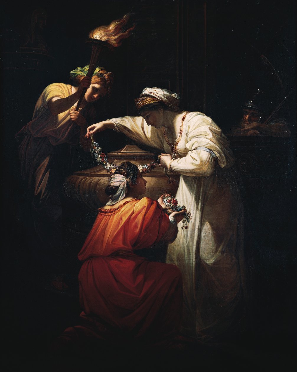 Cleopatra dekorerar Mark Anthonys grav, av Angelica Kauffmann (1741-1807), olja på duk av Angelica Kauffmann