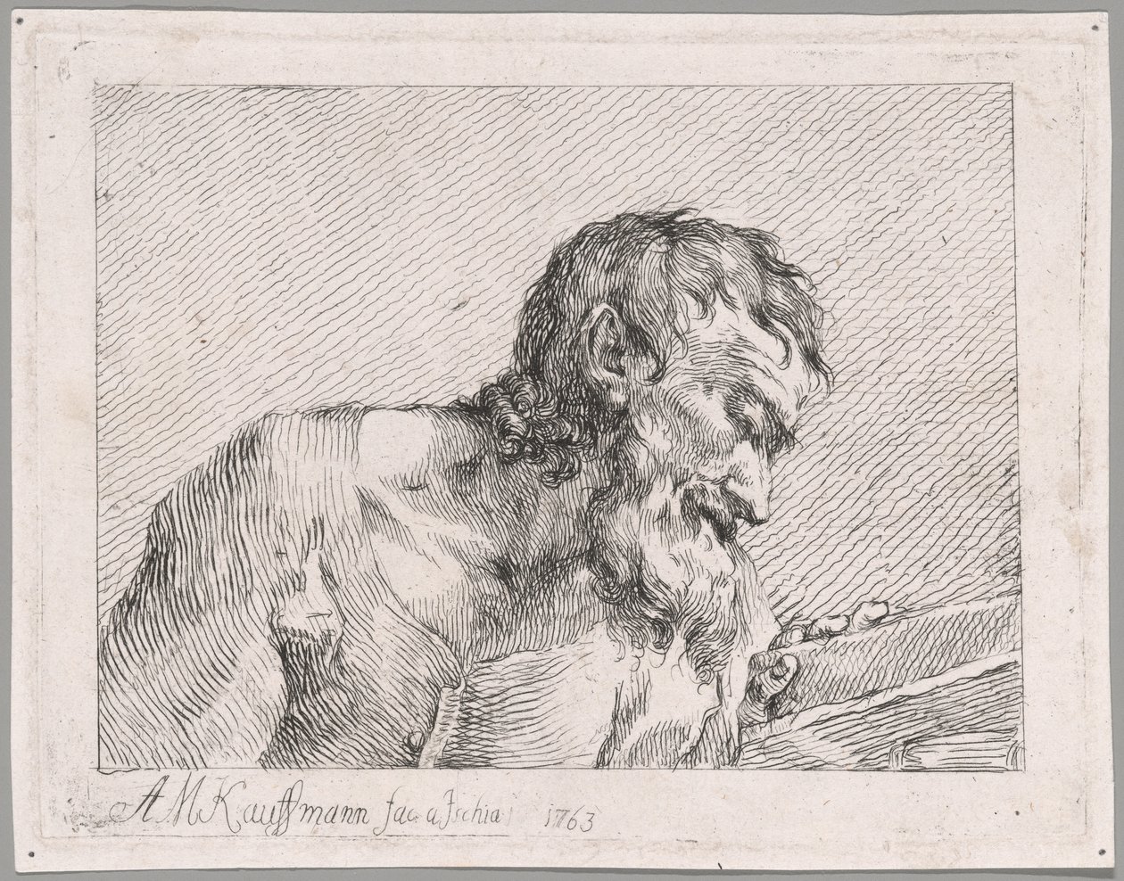 Läsning av gammal man av Angelica Kauffmann