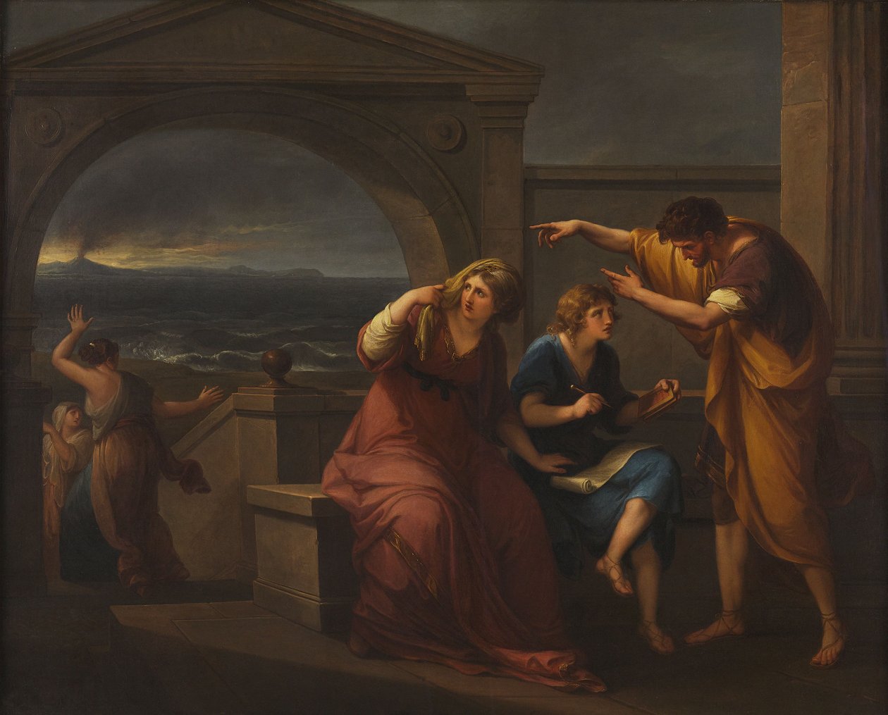 Plinius den yngre och hans mor i Misenum, år 79 e.Kr. av Angelica Kauffmann