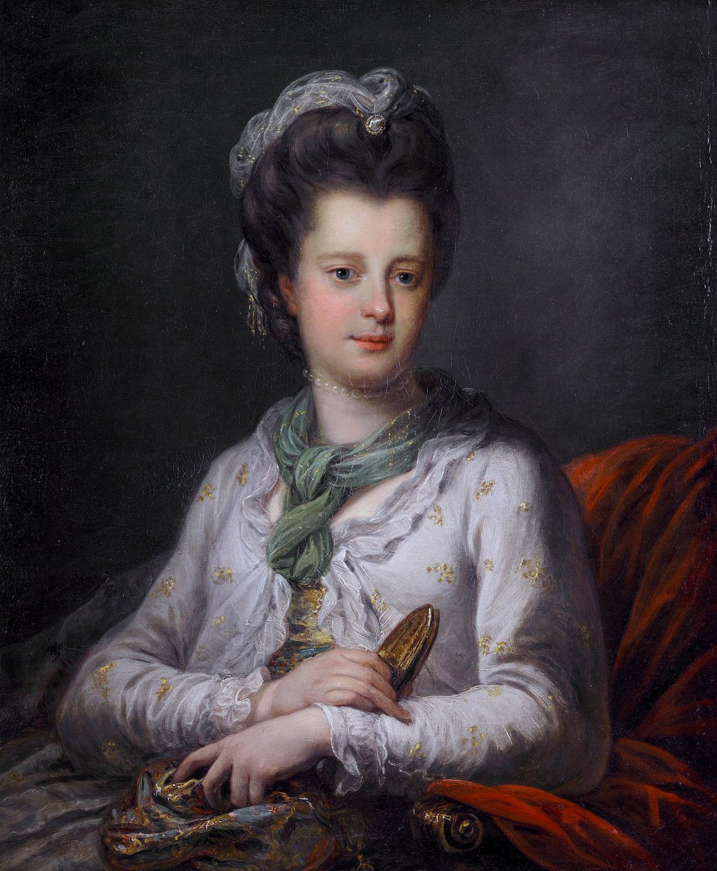 Porträtt av Elizabeth Kerr, född Fortescue, markisinna av Lothian av Angelica Kauffmann