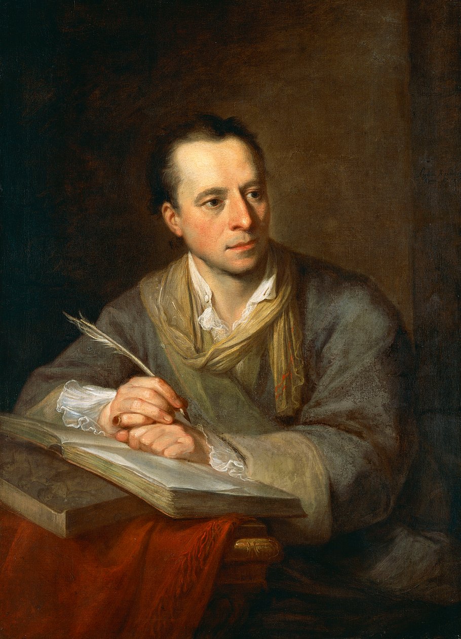 Porträtt av Johann Joachim Winckelmann (Stendal 1717-Trieste 1768), tysk arkeolog och konsthistoriker av Angelica Kauffmann