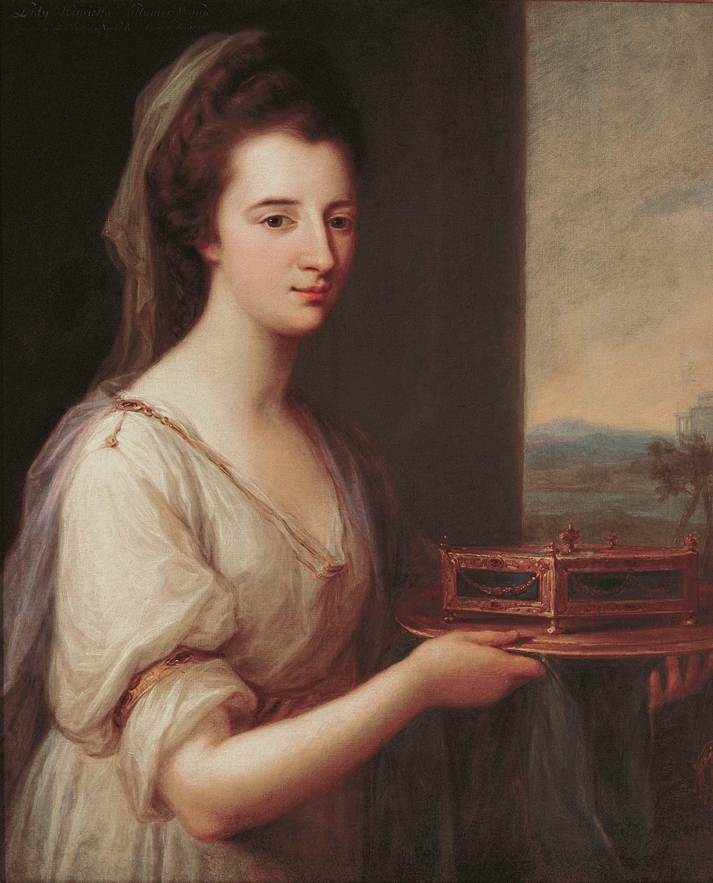 Porträtt av Lady Henrietta Williams-Wynn, ca 1769. av Angelica Kauffmann