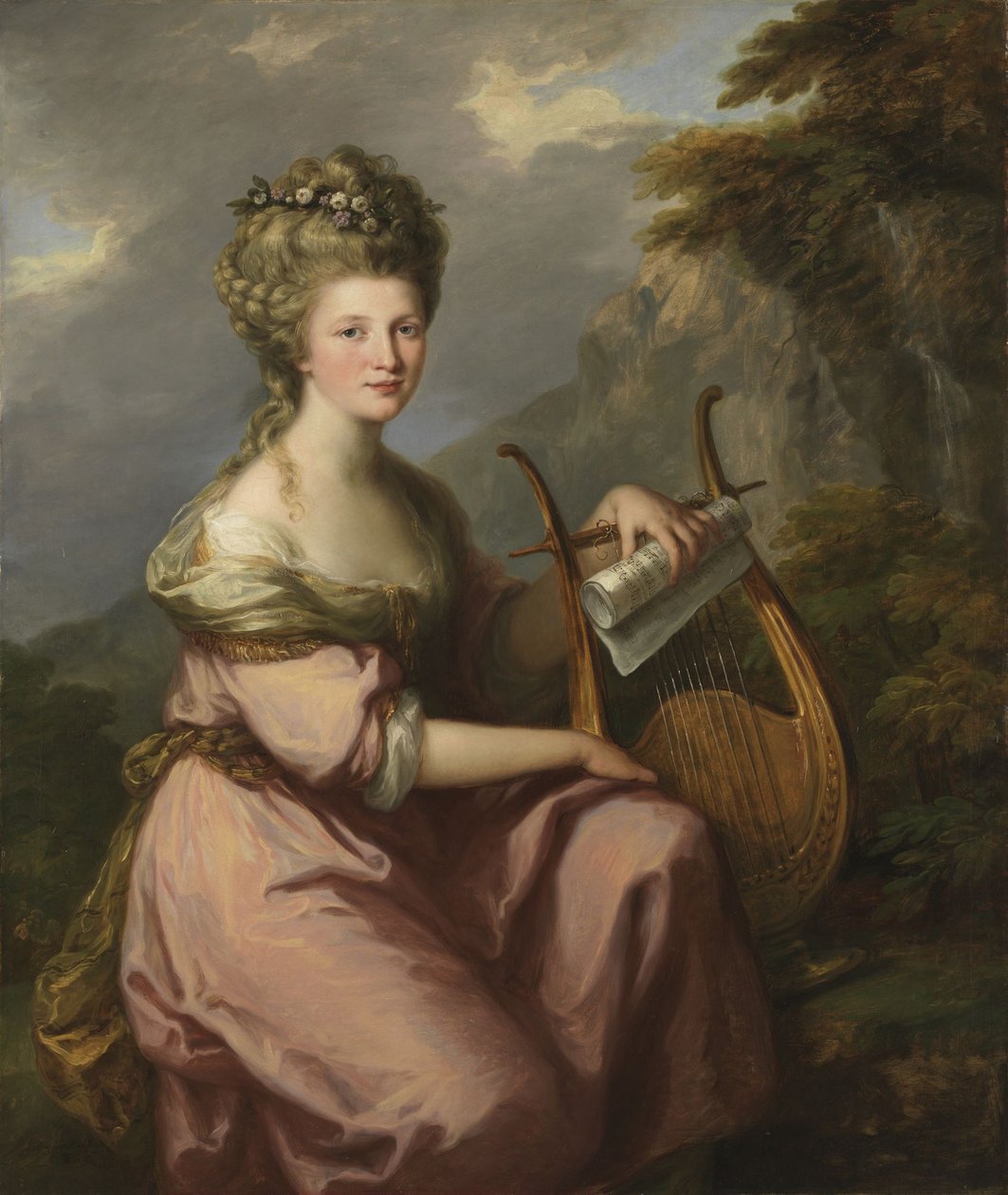Porträtt av Sarah Harrop (fru Bates) som musa av Angelica Kauffmann
