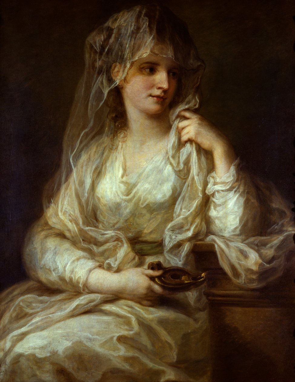 Porträtt av en dam som vestalisk jungfru av Angelica Kauffmann