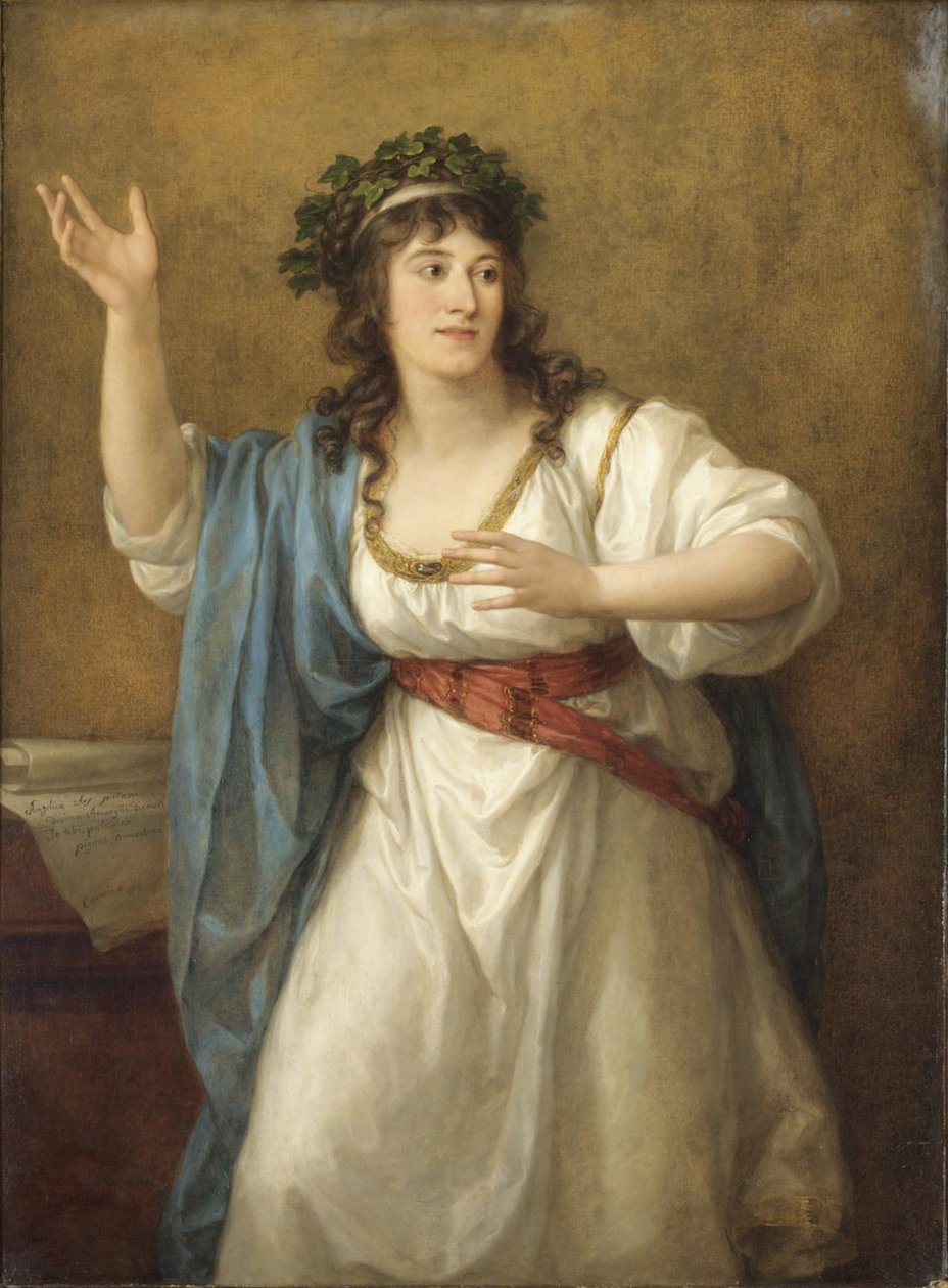 Porträtt av poetinnan Teresa Bandettini-Landucci 1763-1837 av Angelica Kauffmann