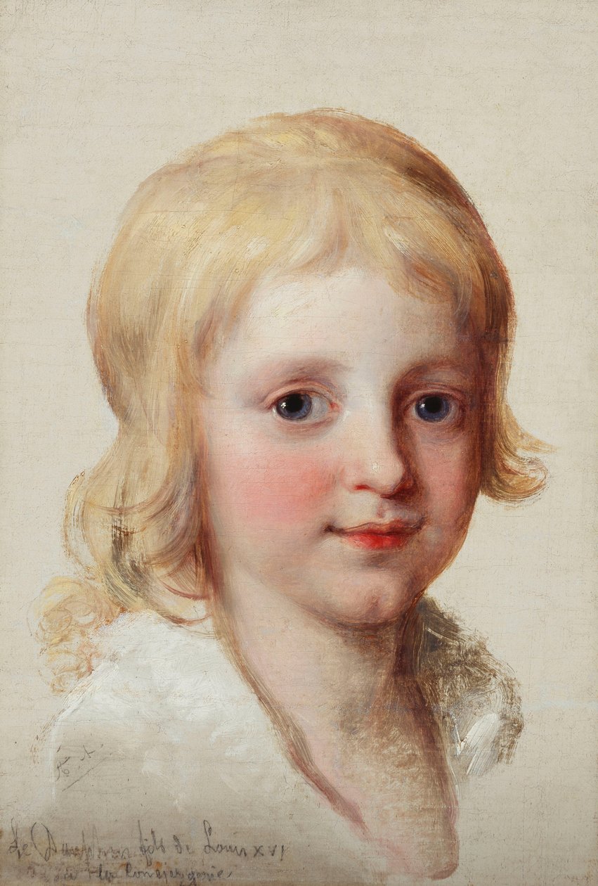 Porträttstudie av Francesco, kronprins av Neapel, som pojke med huvud och axlar, av Angelica Kauffmann