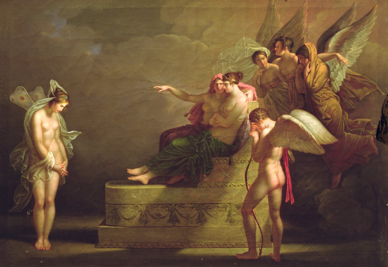 Scen från legenden om Amour och Psyche av Angelica Kauffmann