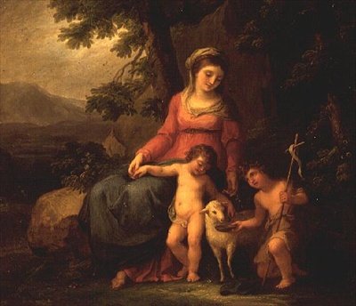 Jungfru Maria med Kristusbarnet och Johannes Döparen av Angelica Kauffmann