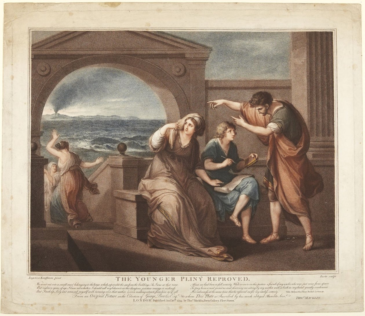 Den yngre Plinius tillrättavisad av Angelica Kauffmann