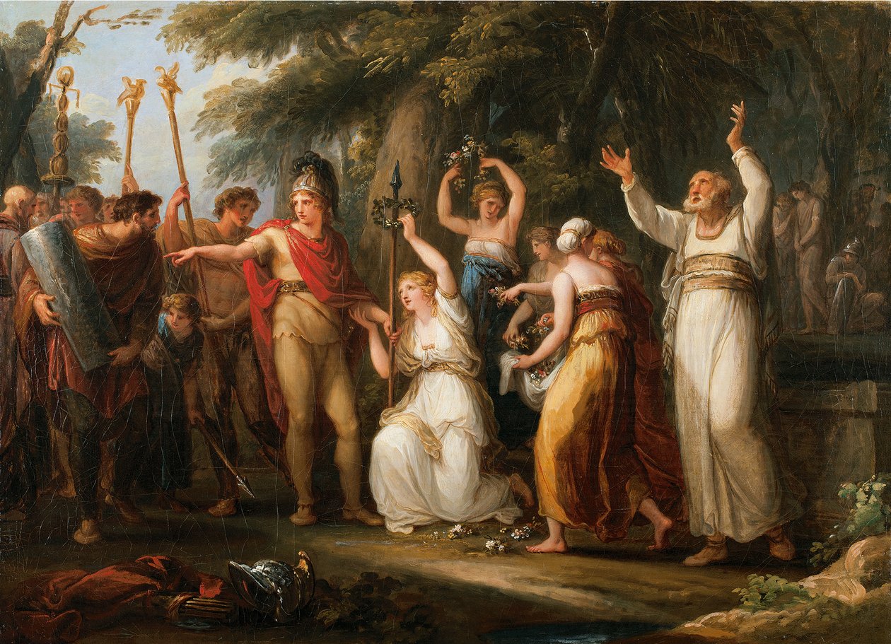 Thusnelda kröner Hermann, 1785 av Angelica Kauffmann
