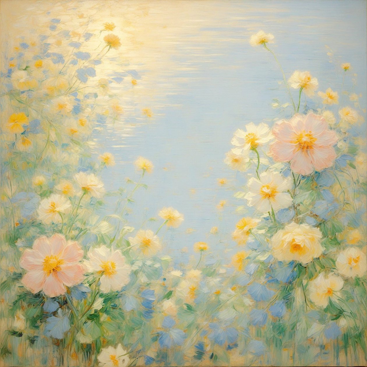 Florals 60, ca 2022 (olja på duk) av Angelita Hawke