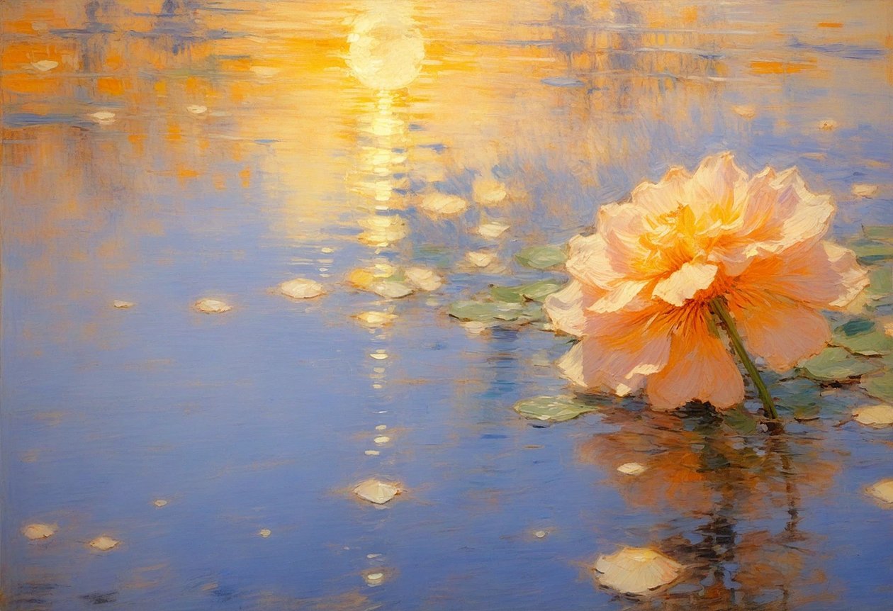 Florals 66, ca 2022 (olja på duk) av Angelita Hawke