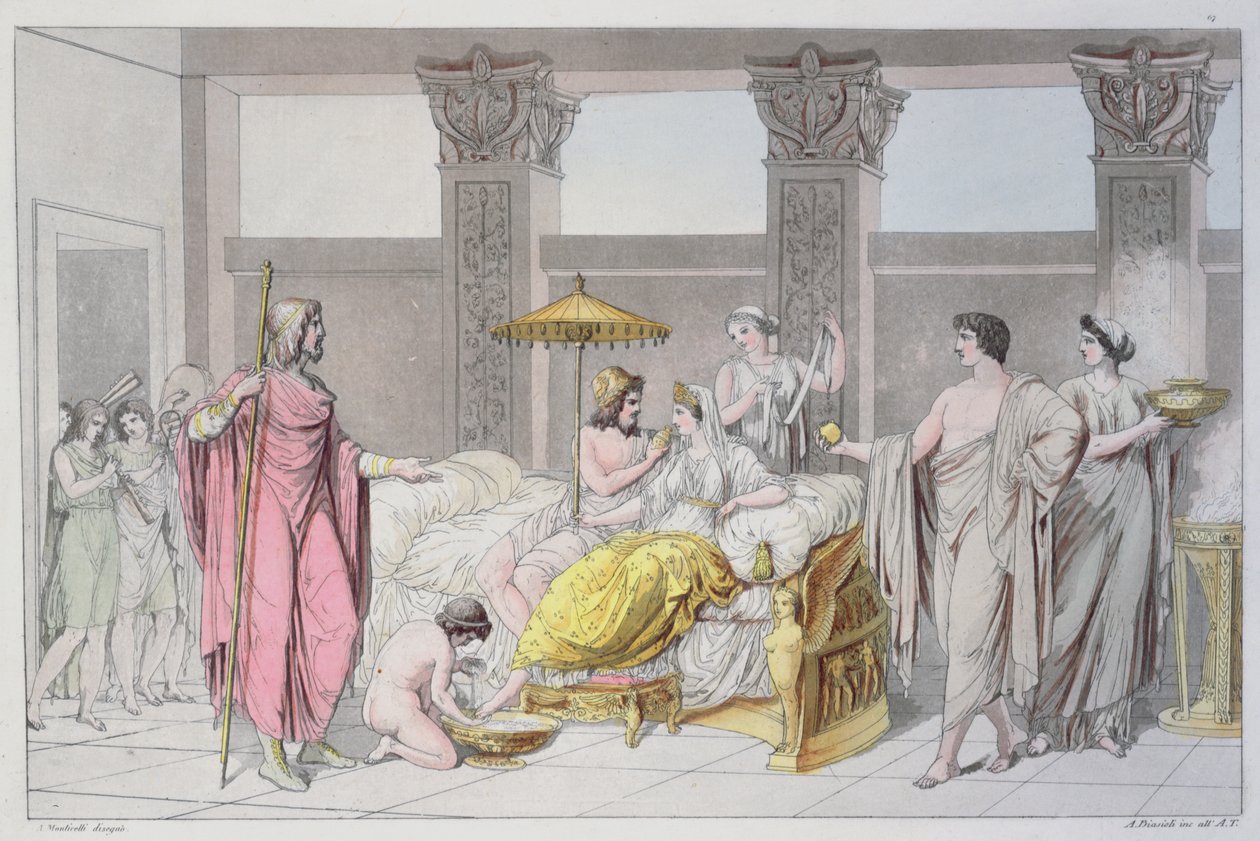 Ulysses och Penelopes bröllop, illustration från 