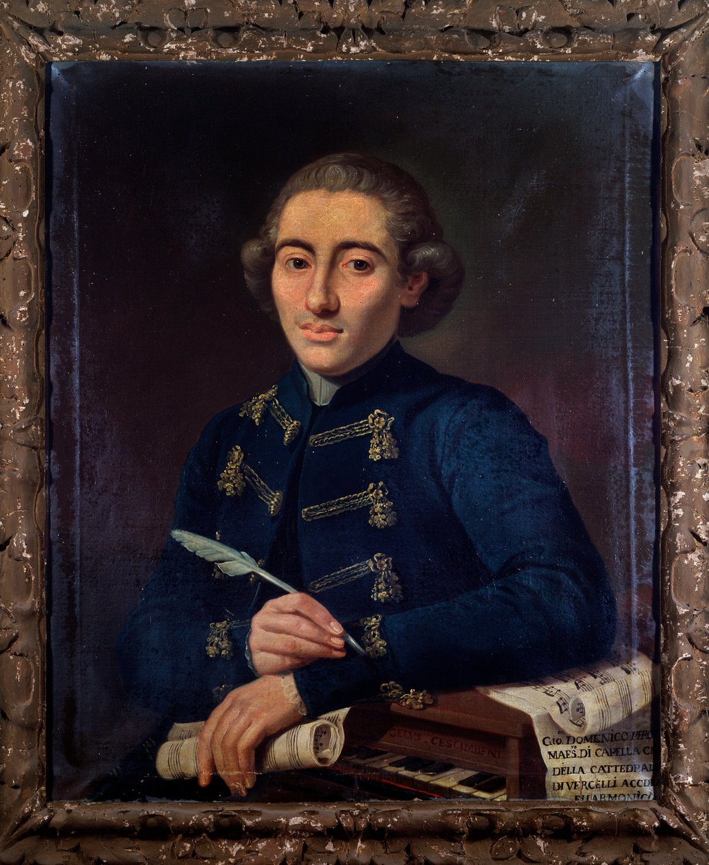 Porträtt av Giovanni Domenico Perotti, italiensk kompositör (målning av Angelo Crescimbeni