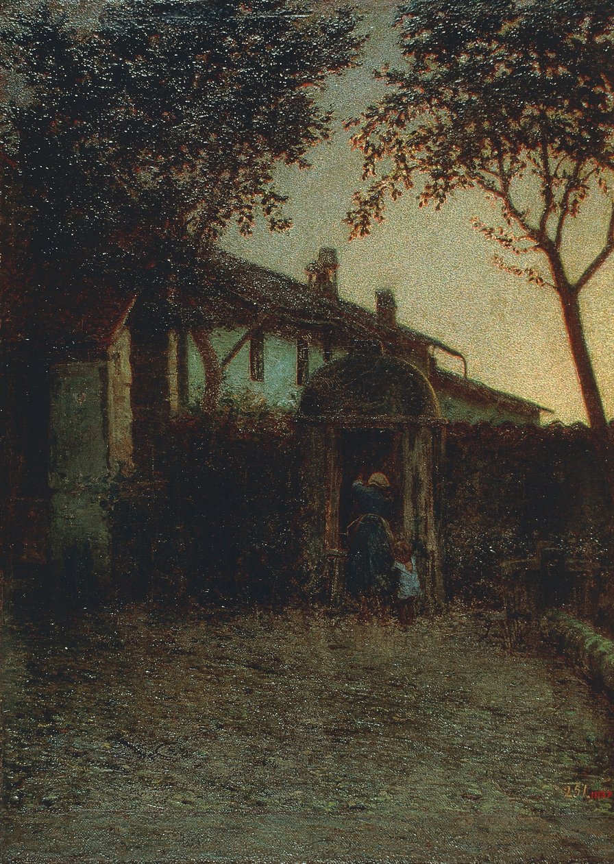 Dawn, av Angelo Morbelli av Angelo Morbelli