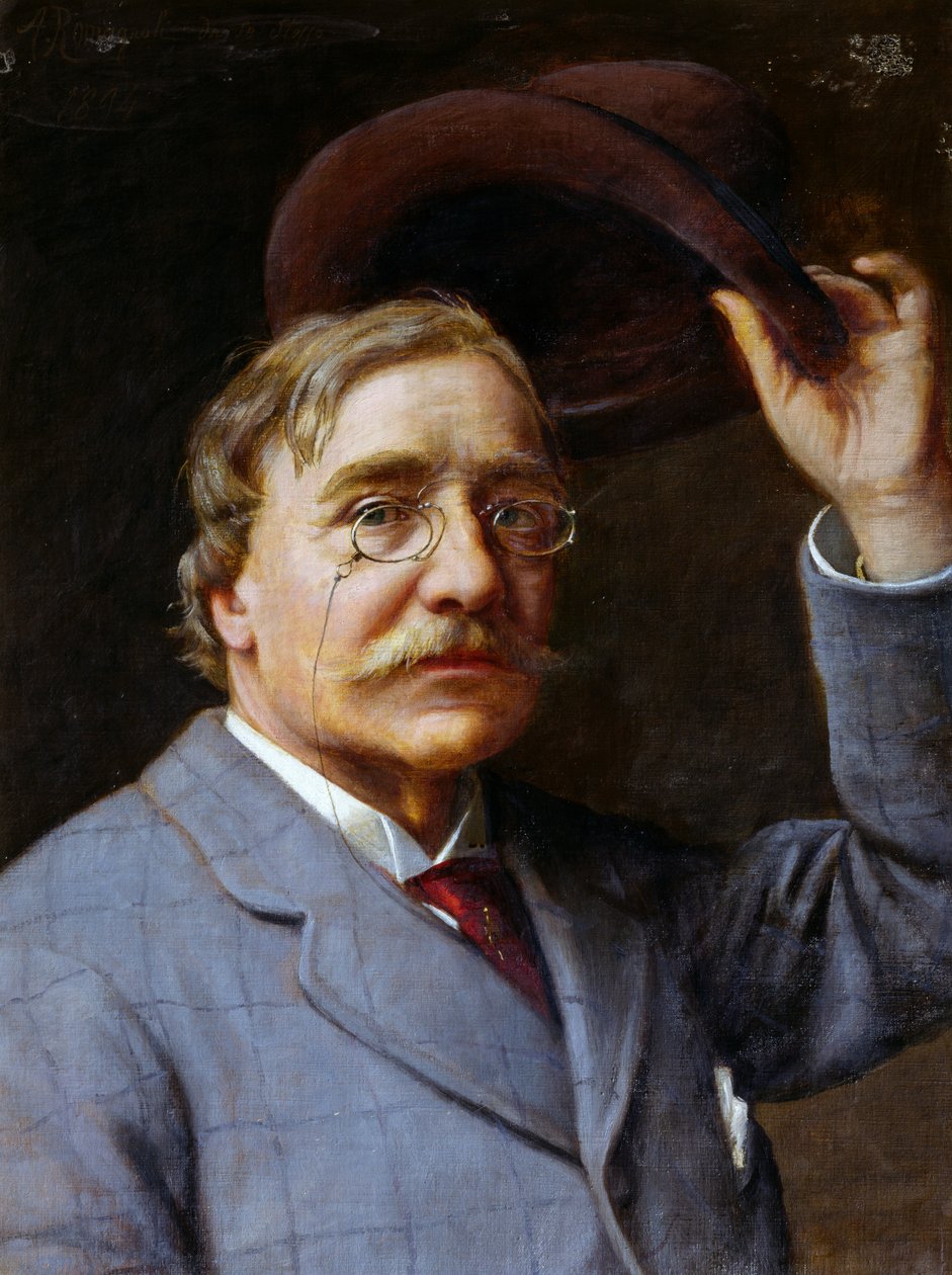 Självporträtt av Angelo Romagnoli (Florens 1840-efter 1897) av Angelo Romagnoli