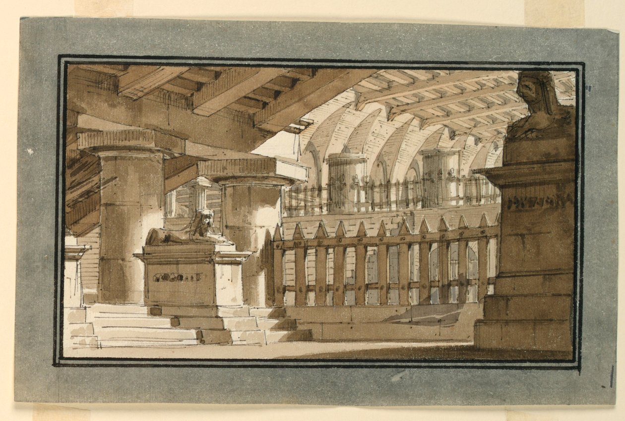 Scenografi, egyptiska fängelset av Angelo Toselli