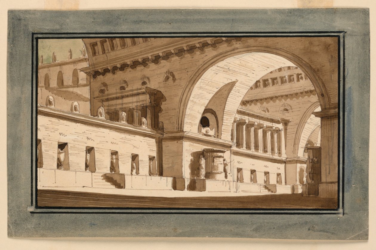 Scendesign, Exteriör av Palace, Sepulchral Hall av Angelo Toselli