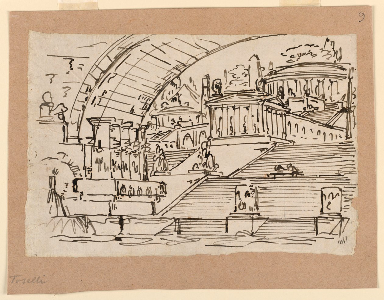 Scenografi, imaginär stad av Angelo Toselli