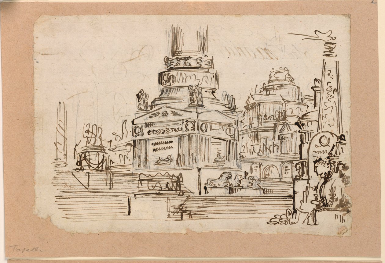 Scenografi, piedestal av monument av Angelo Toselli