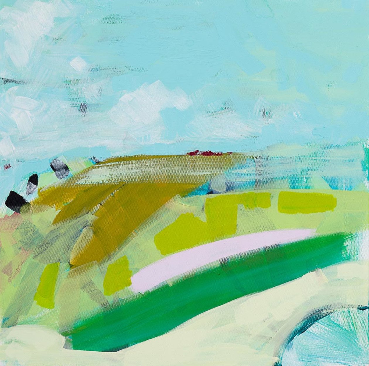 In the Mist, 2015, (akryl på duk) av Angie Kenber