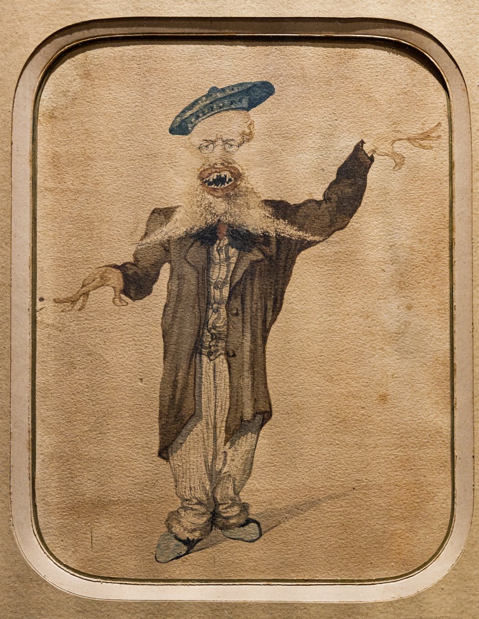 Karikatyr av Telemaco Signorini, ca 1884 (akvarell på papper) av Angiolo Tricca