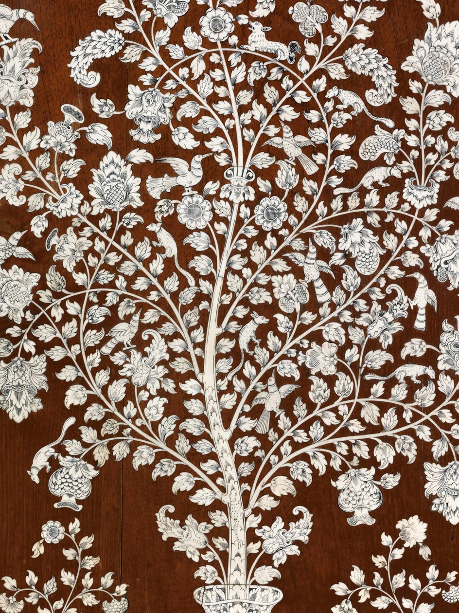 Bureau-kabinett, Vizagapatam, c.1720-30 (elfenben, teak, ebenholts och sköldpaddsskal) av Anglo-Indian School
