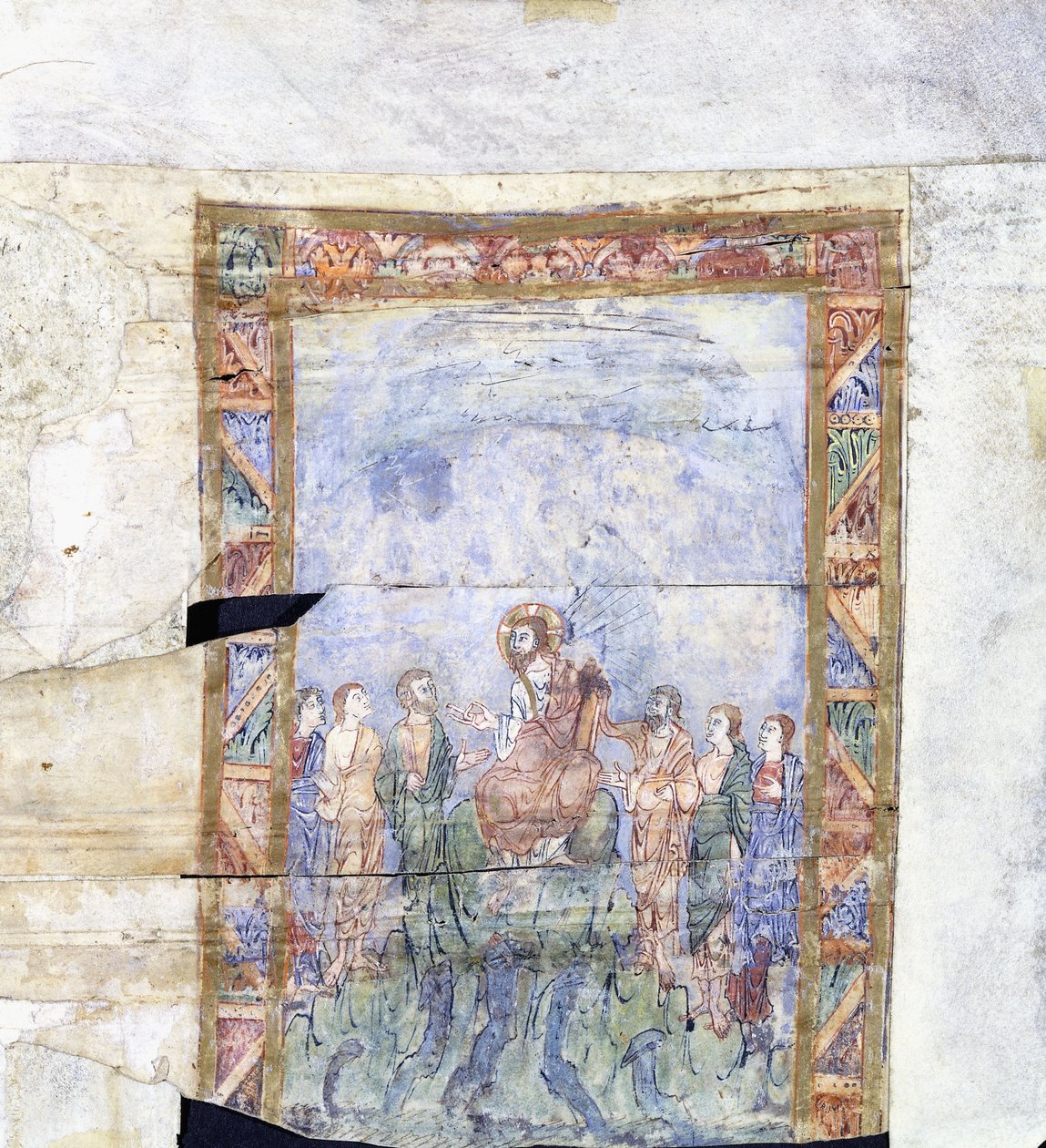 Kristi mirakel som lugnar stormen och hans ankomst till "Gergesenernas" land, av Anglo Saxon