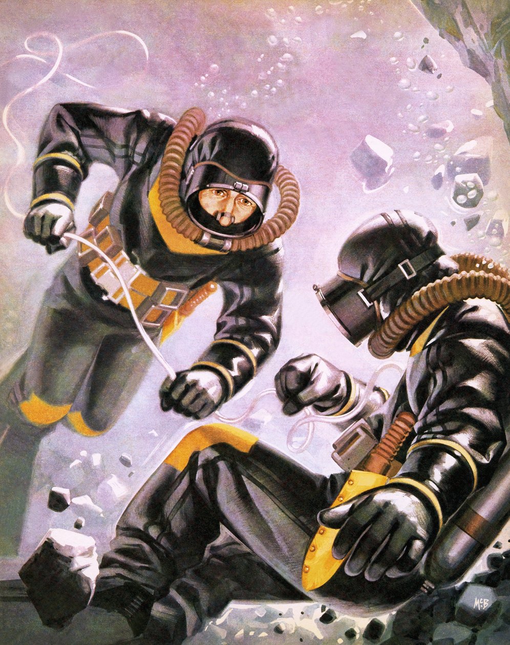 En dykexpedition under ledning av kapten Jacques-Yves Cousteau av Angus McBride