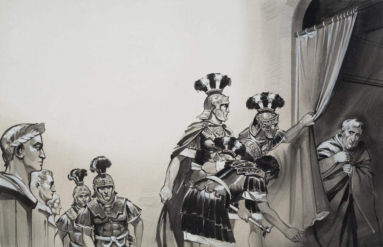 Claudius (10BC-54AD) (gouache på papper) av Angus McBride