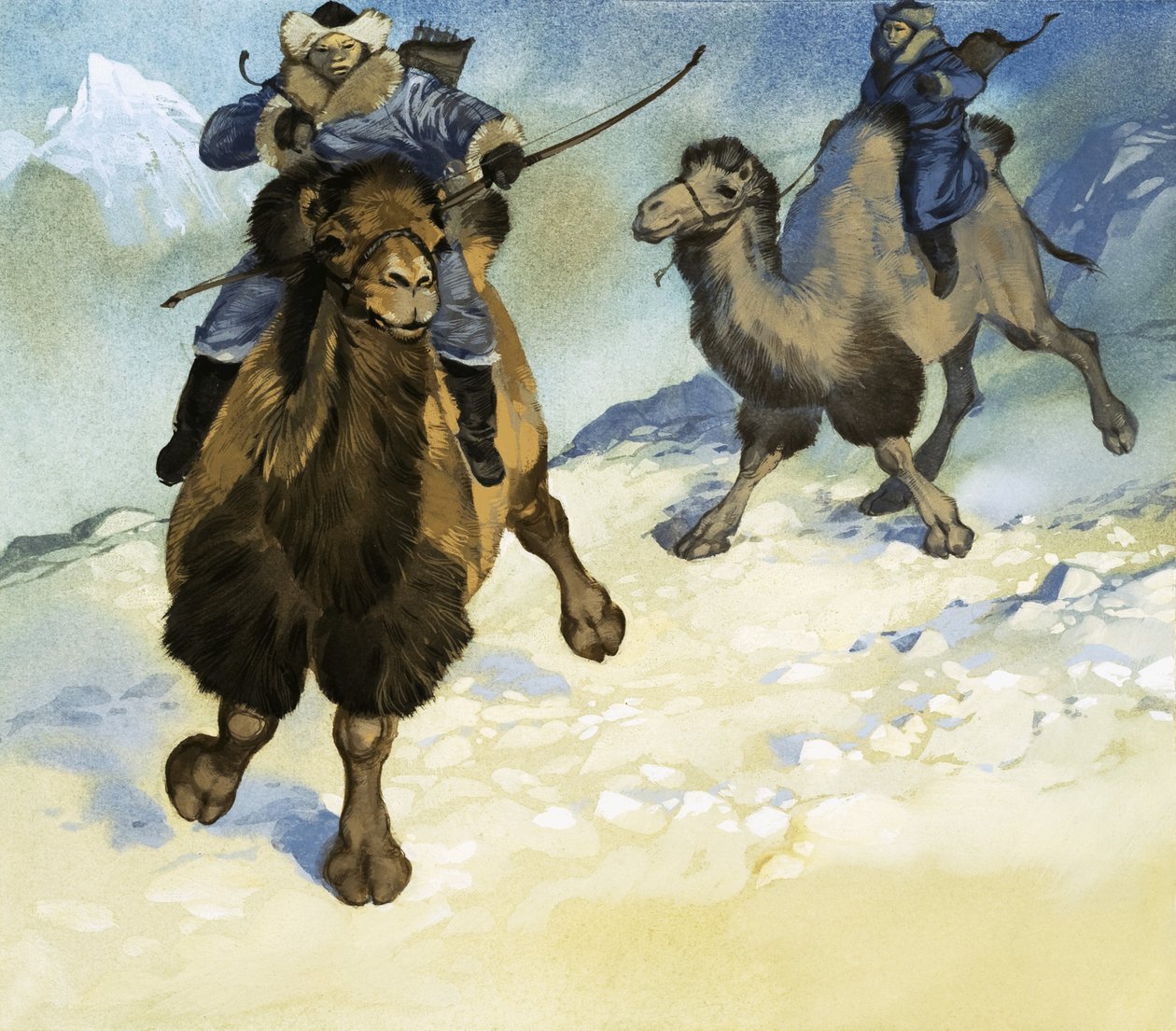 Mongoliska krigare på kameler av Angus McBride