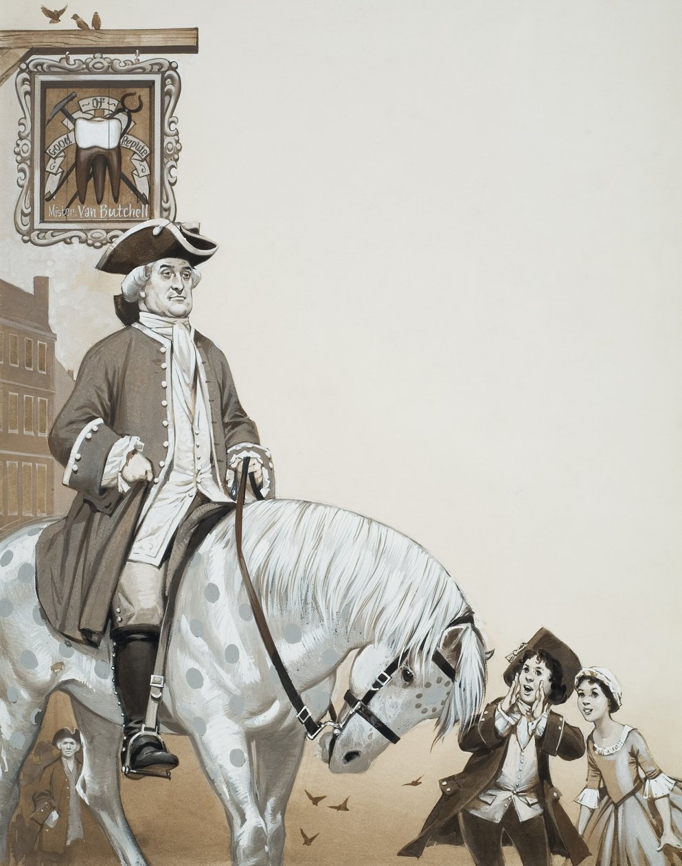 "Kvacksalvaren" (gouache på papper) av Angus McBride