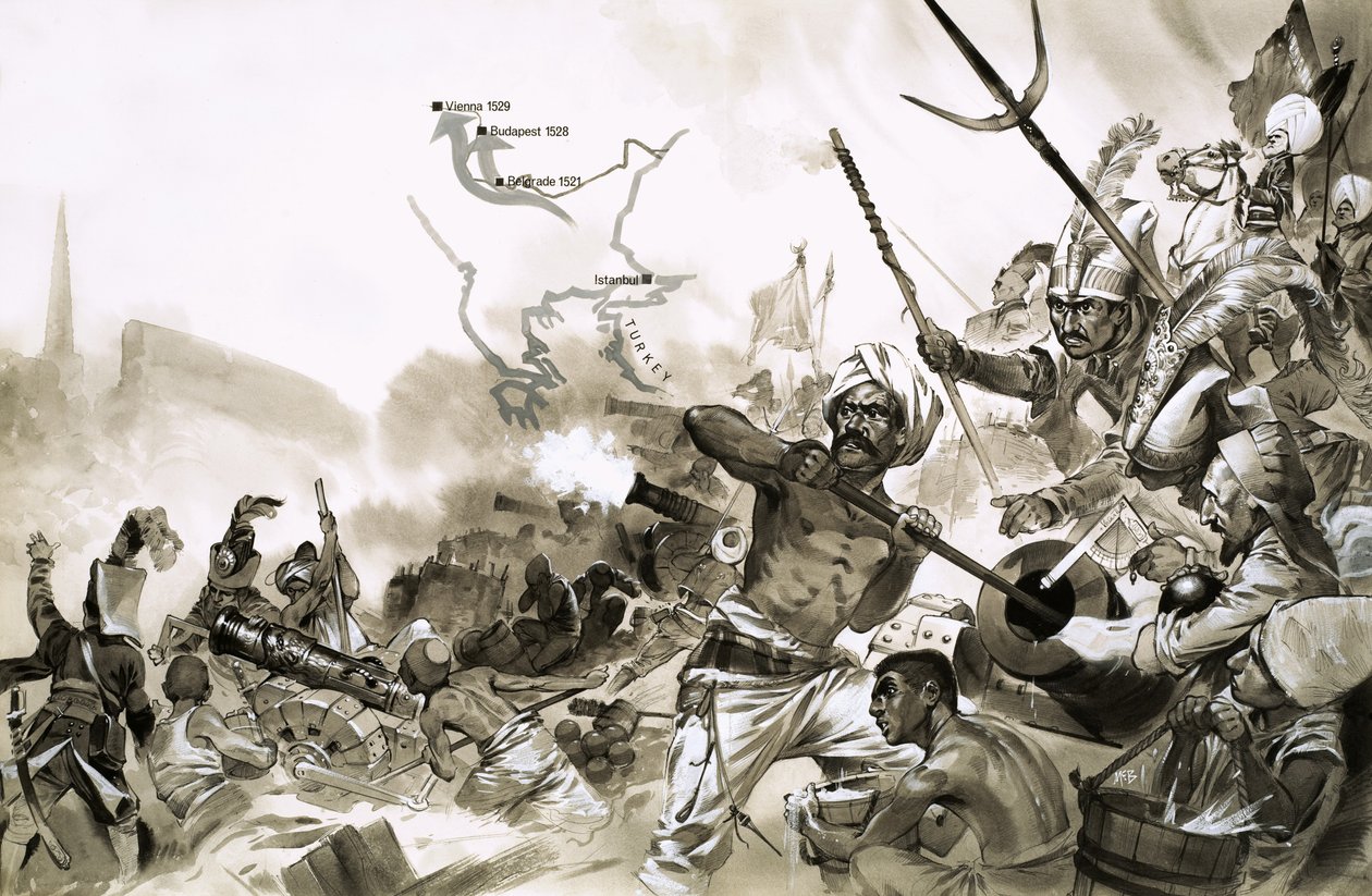 Suleimans turkiska arméer omringar Wien 1529 av Angus McBride