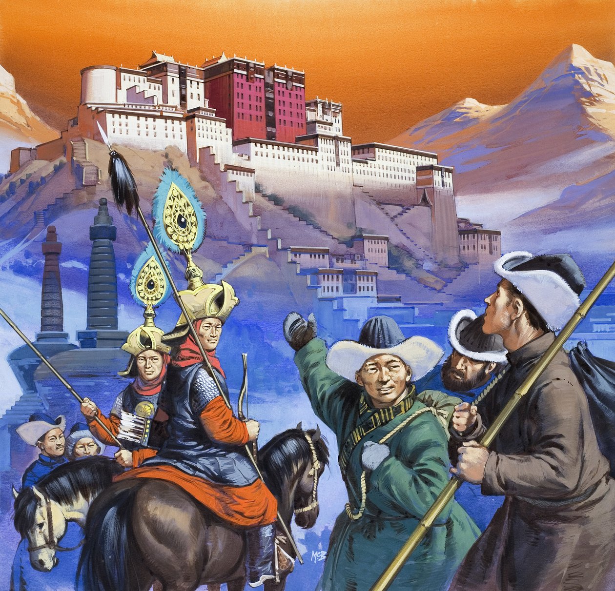 Tibet (gouache på papper) av Angus McBride