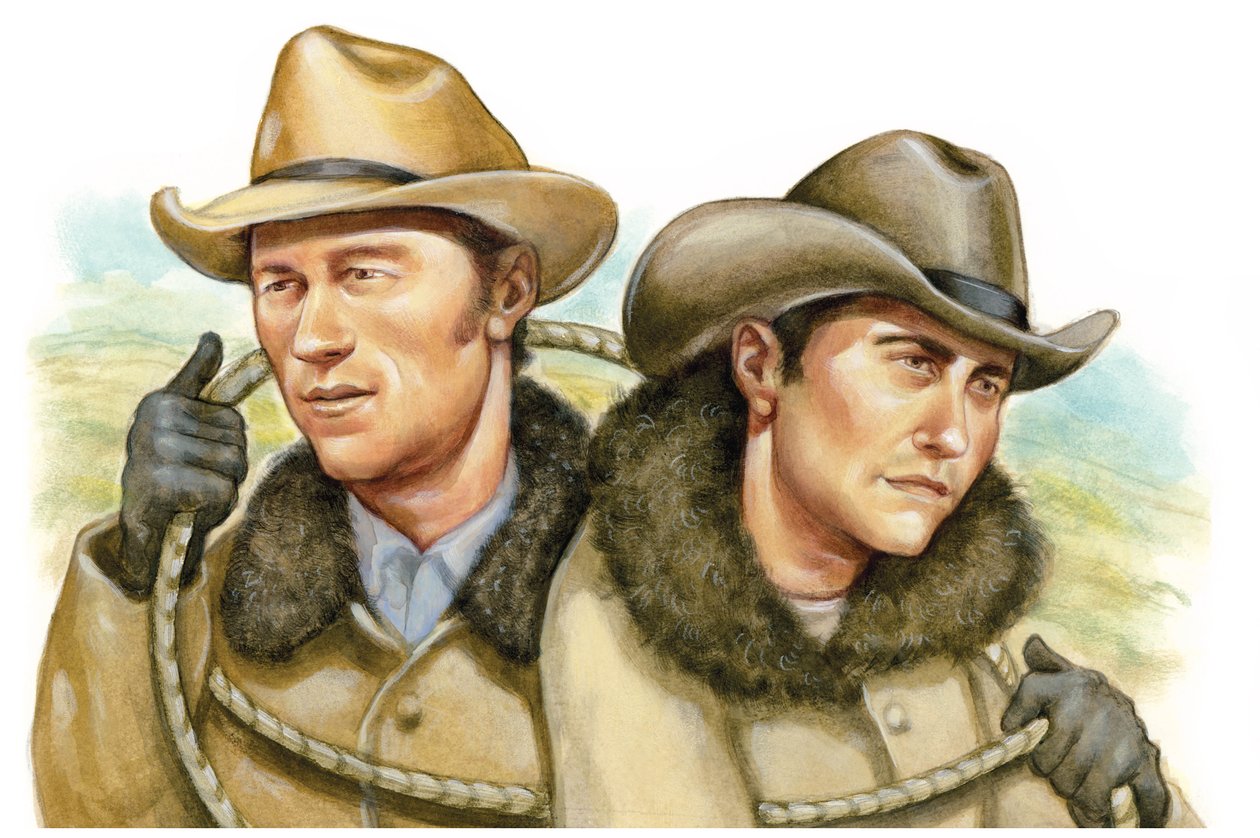 Brokeback Mountain, 2005 (akryl på illustrationstavla) av Anita Kunz