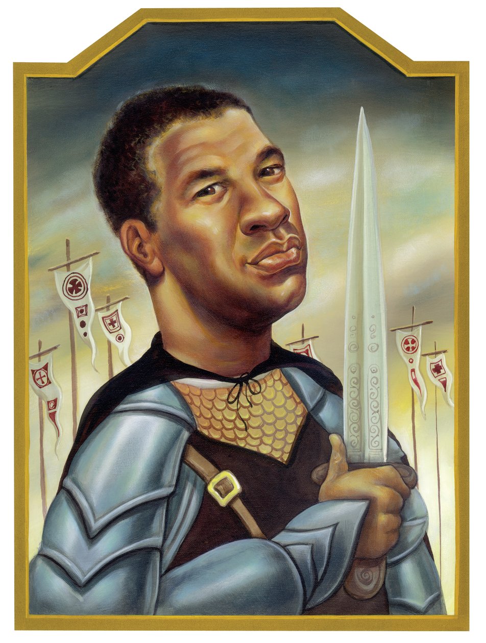 Denzel Washington, 2002 (akryl på illustrationstavla) av Anita Kunz