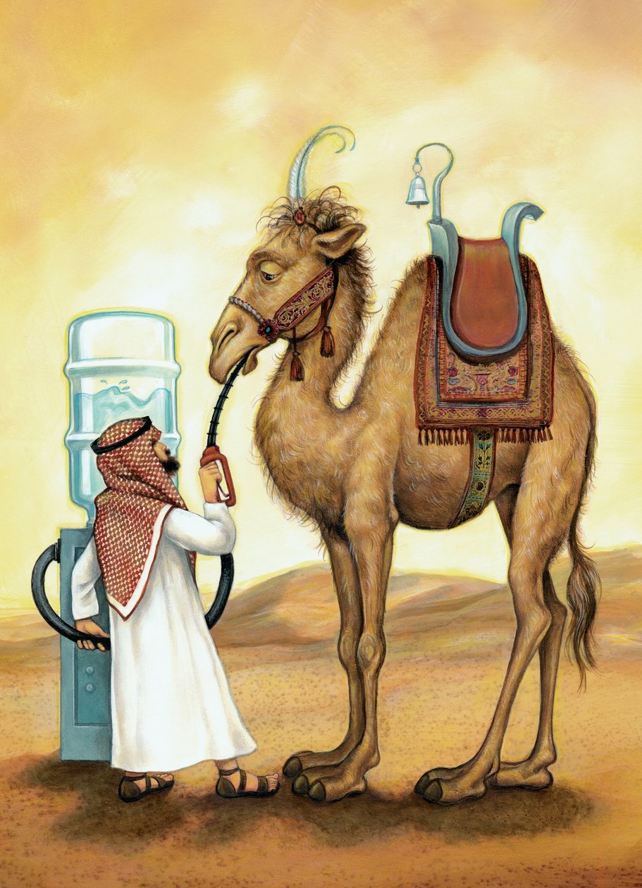 Fill er up, 2006 (akryl på illustrationstavla) av Anita Kunz