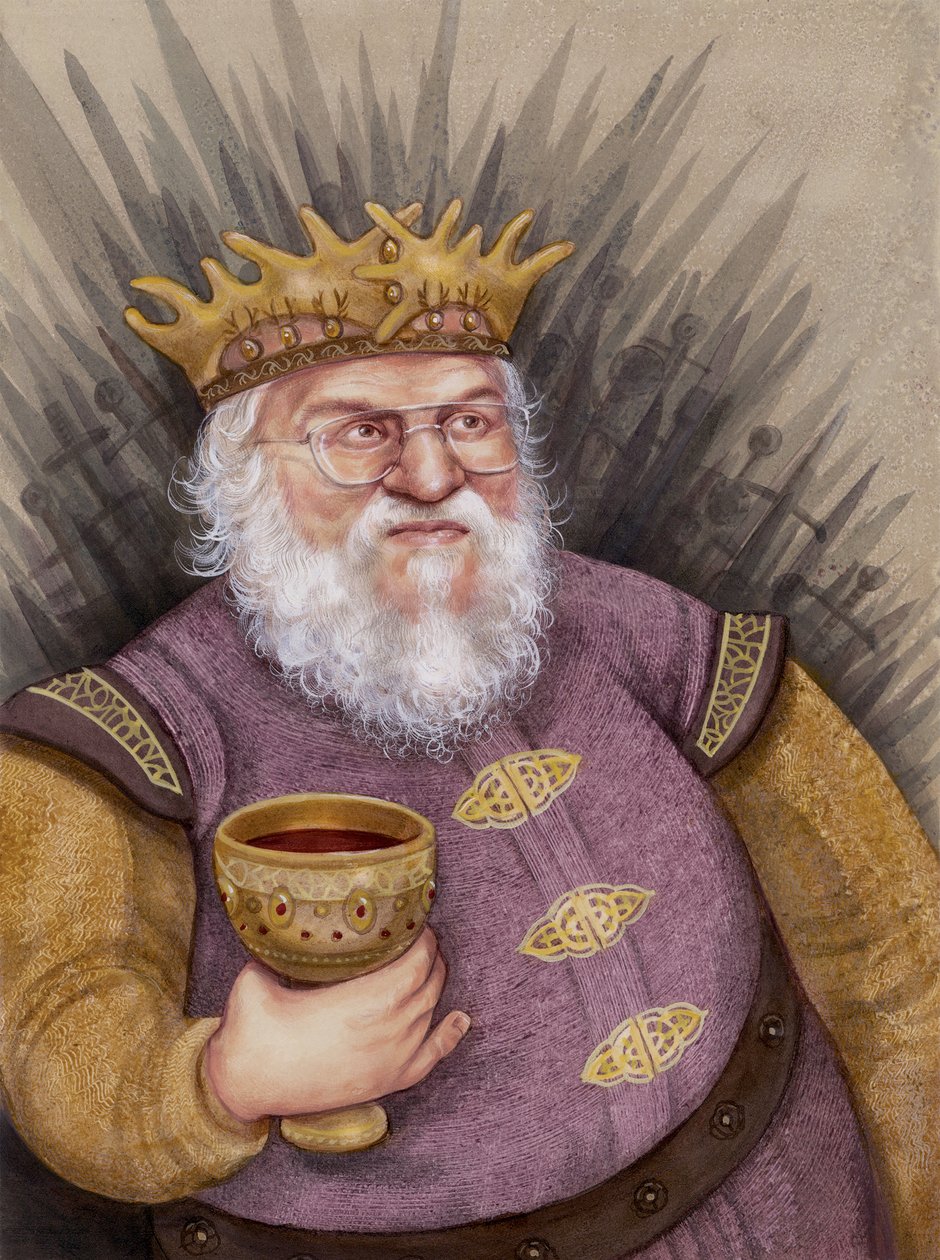 George RR Martin, 2011 (akryl på illustrationstavla) av Anita Kunz