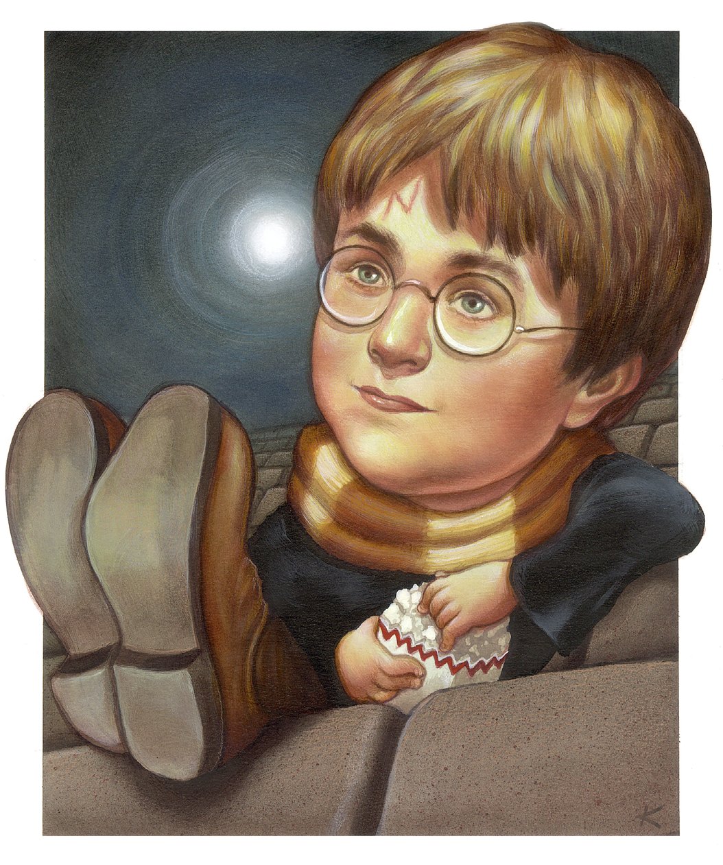 Harry Potter, 2001 (akryl på illustrationstavla) av Anita Kunz