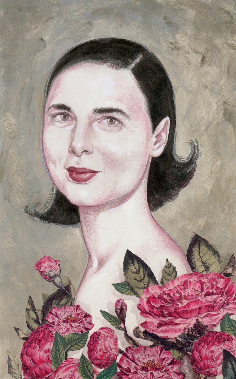 Isabella Rossellini, 2014 (akryl på illustrationstavla) av Anita Kunz