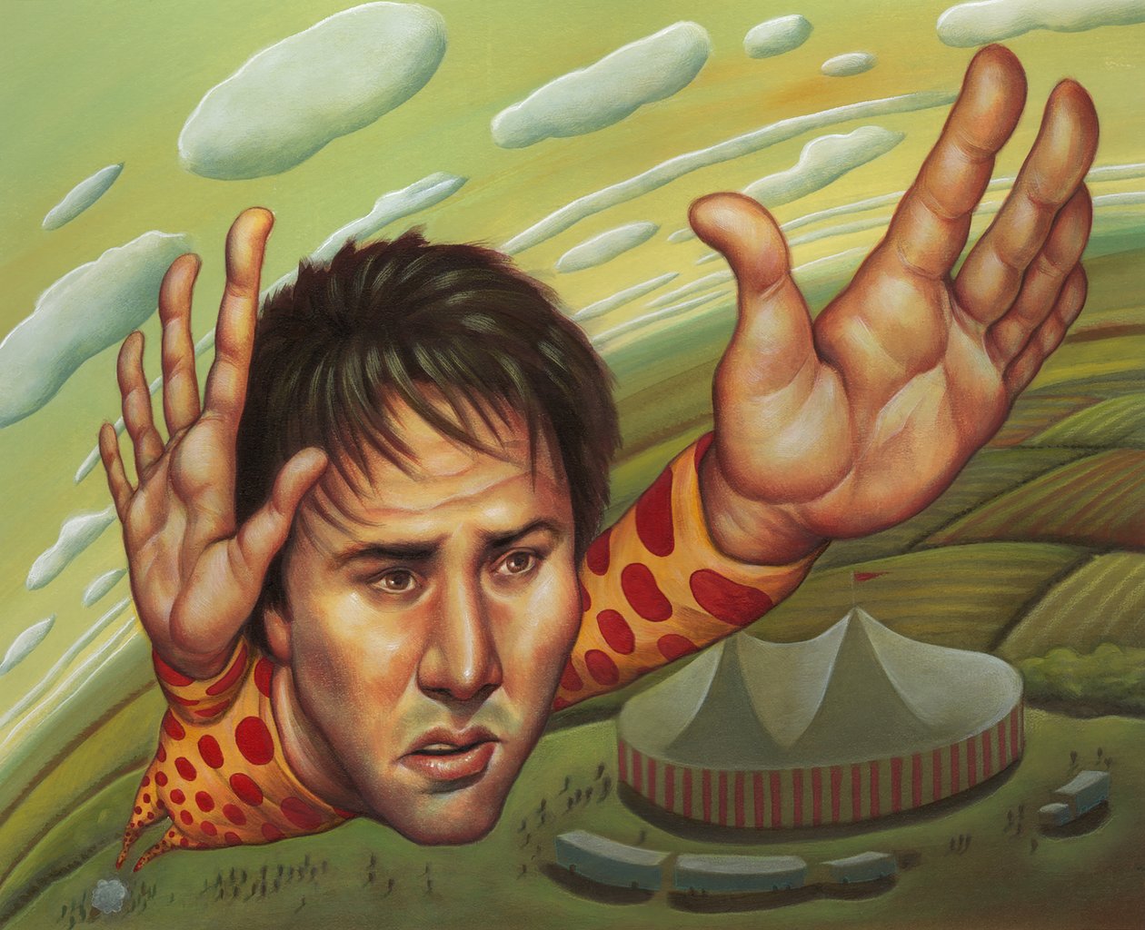 Keanu Reeves, 2000 (akryl på illustrationstavla) av Anita Kunz