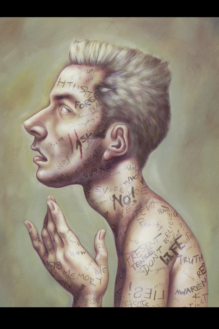 Memento, 2000 (akryl på illustrationstavla) av Anita Kunz