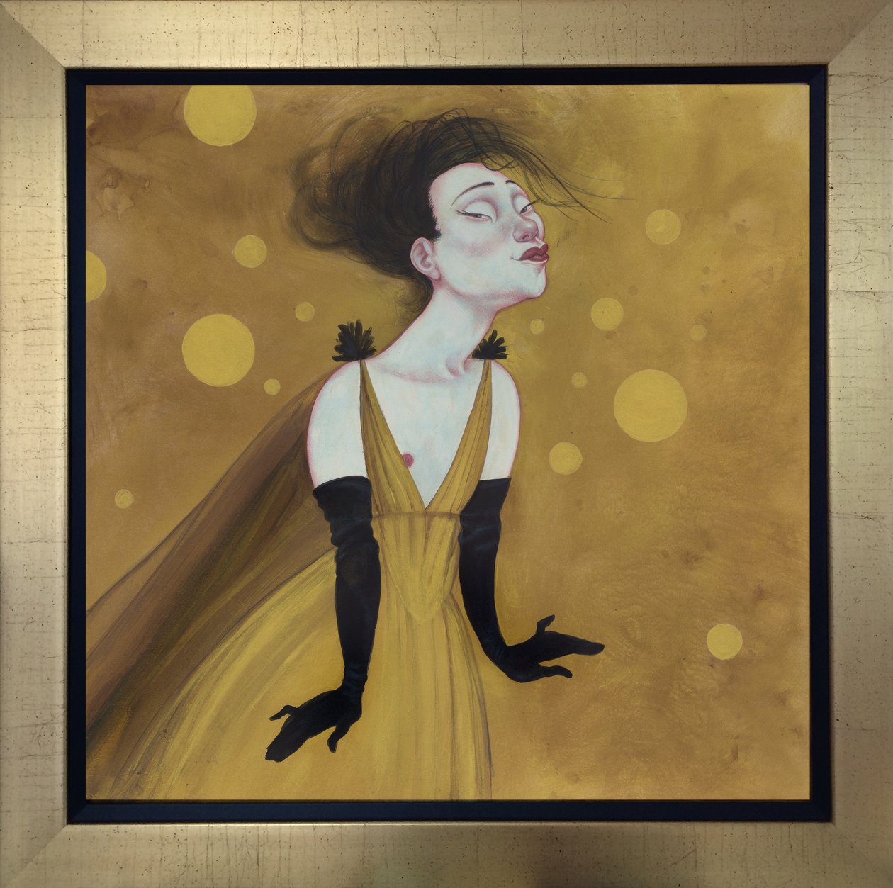 Moulin Rouge Madame, 2019 (akrylfärg på illustrationstavla) av Anita Kunz