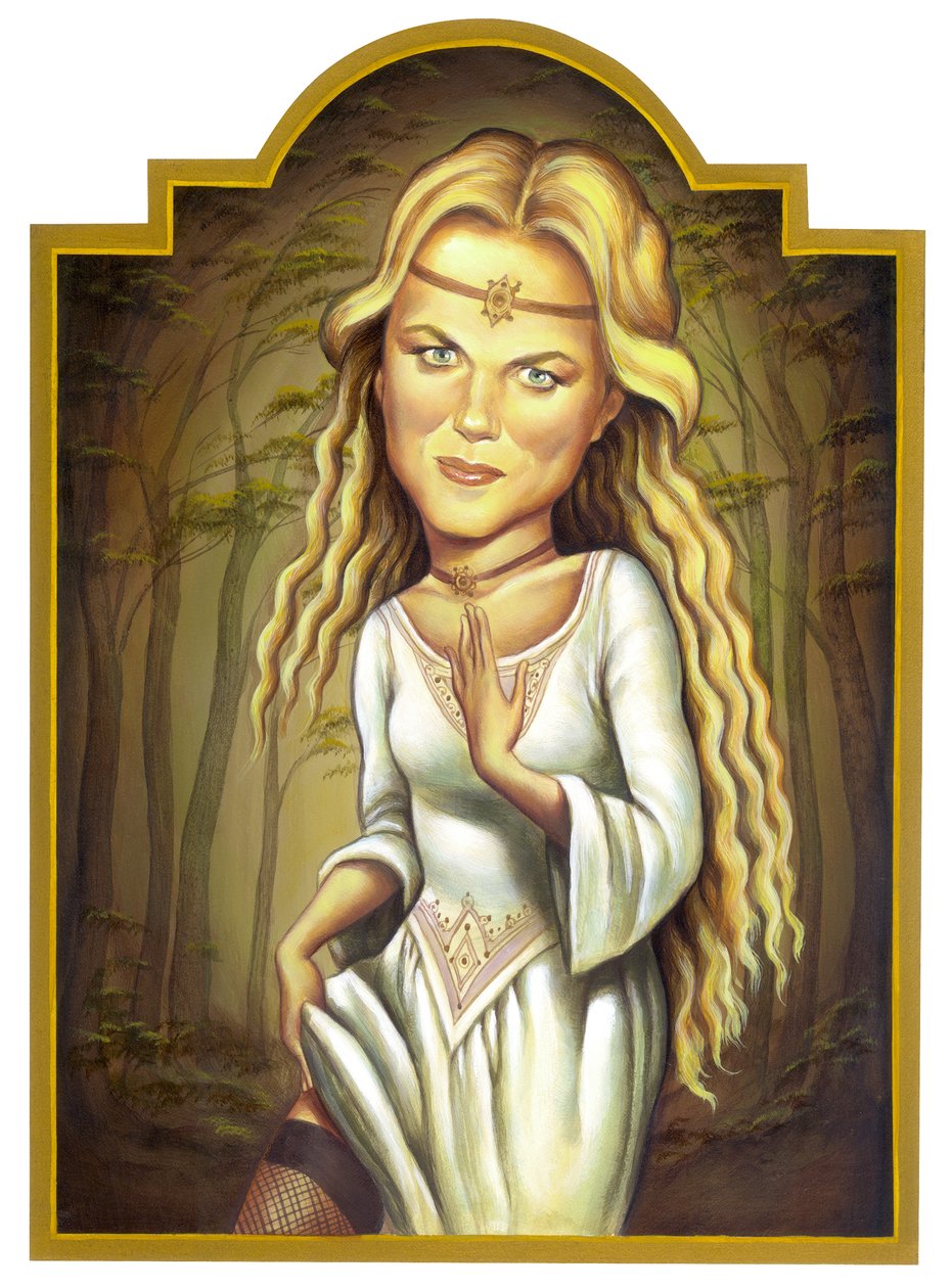 Nicole Kidman, 2002 (akryl på illustrationstavla) av Anita Kunz