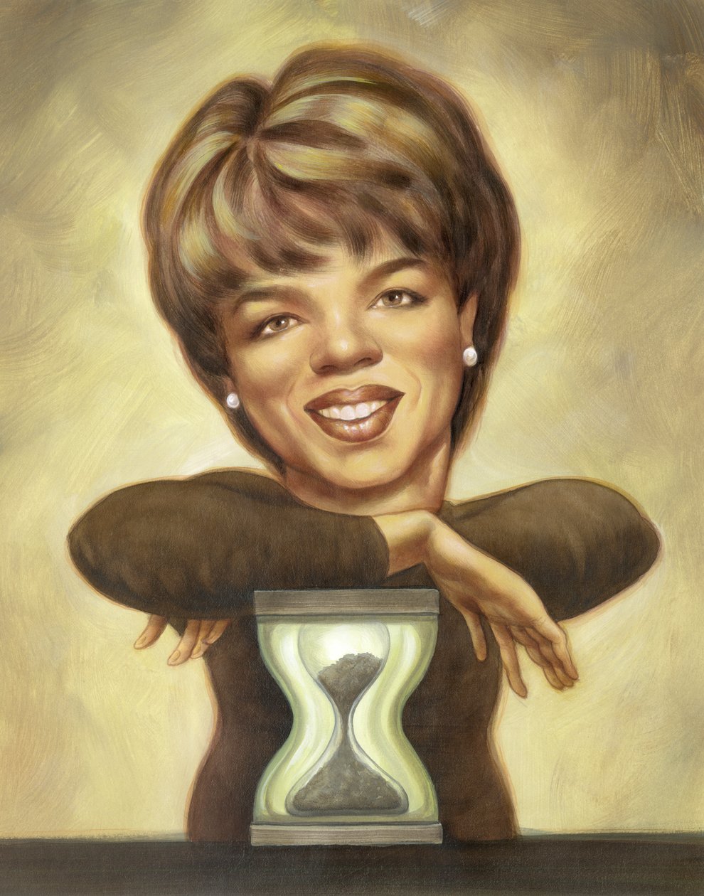 Oprah Winfrey, 2010 (akryl på illustrationstavla) av Anita Kunz