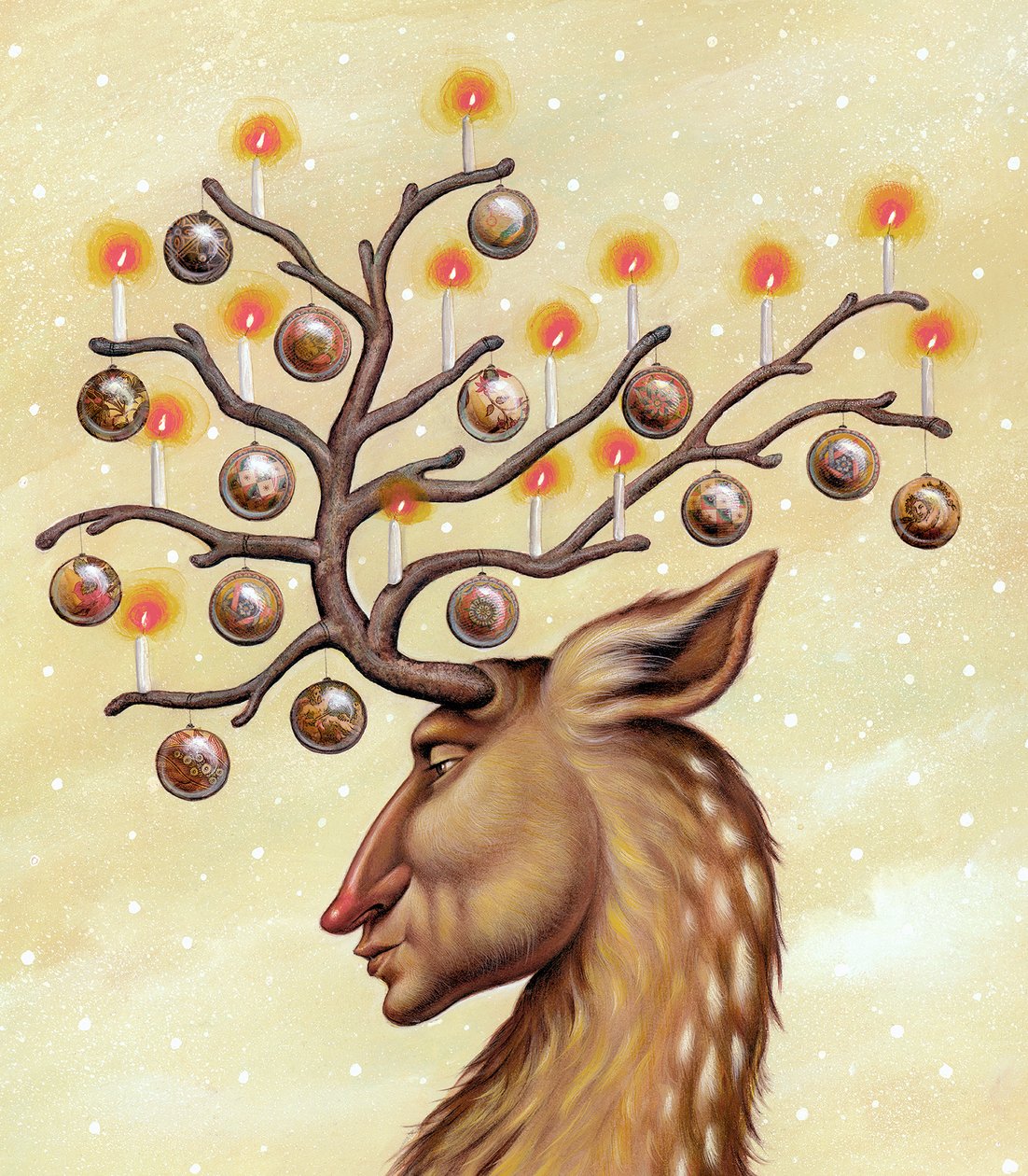 Ren, 2006 (akryl på illustrationstavla), oblästrad av Anita Kunz